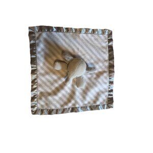 Cloud Island Gray Satin Striped Elephant Lovey Plush Baby Security Blanket 2018